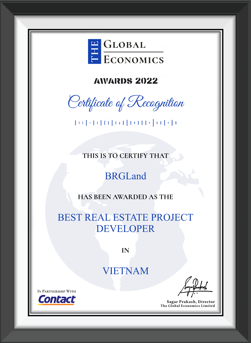 BRGLand được vinh danh là nhà phát triển bất động sản tốt nhất Việt Nam 2022