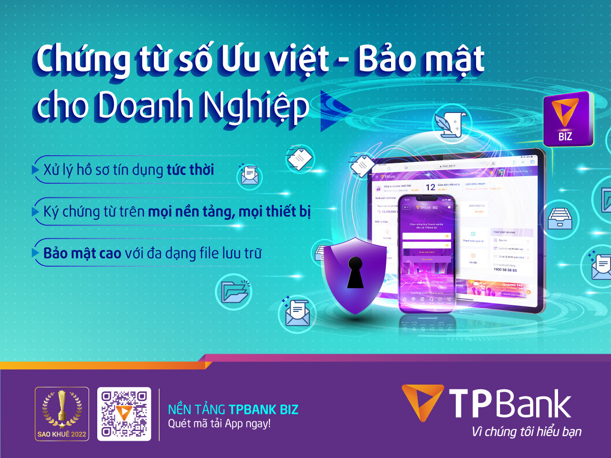 TPBank số hóa 100% giao dịch tín dụng cho doanh nghiệp