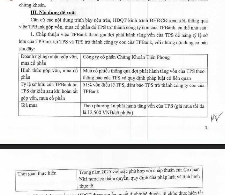 TPBank muốn nâng sở hữu tại Chứng khoán Tiên Phong lên 51%